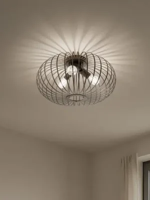 Rychlé Dodání Stropní světlo Globe, coffee, Ø 51 cm, kov, 3 žárovky, E27