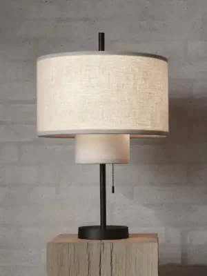 New Works stolní lampa Margin, béžová, textil, Ø 36 cm, E27 Ihned K Objednání