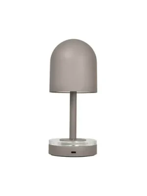 Cenový Hit AYTM Akumulátorová lampa Luceo, taupe, kov, 24 cm, stmívatelné, IP44