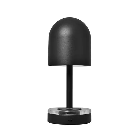 AYTM Akumulátorová lampa Luceo, černá, kov, 24 cm, stmívatelné, IP44 Vysoce Kvalitní
