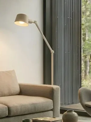 Finální Výprodej Lucande stojací lampa Silka, 173 cm, béžová, nastavitelná, E27
