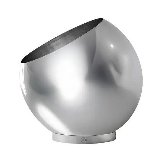 Super Cena AYTM květináč Globe, Ø 37 cm, stříbrný, nerezová ocel