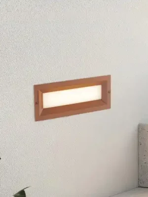 Přímo Od Výrobce Lucande LED nástěnné svítidlo Lachlain, rez, 25 cm, IP65