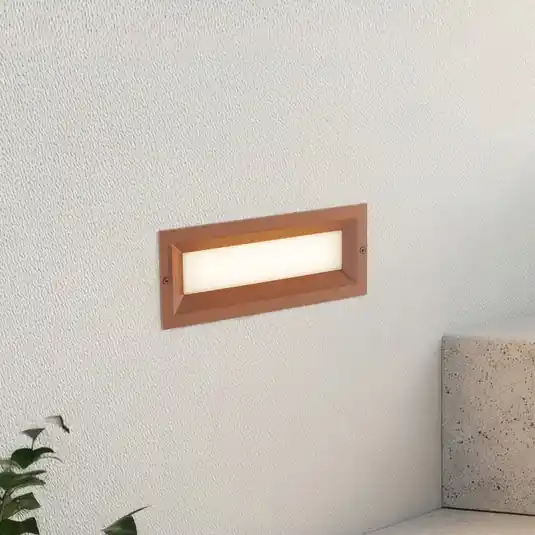 Přímo Od Výrobce Lucande LED nástěnné svítidlo Lachlain, rez, 25 cm, IP65