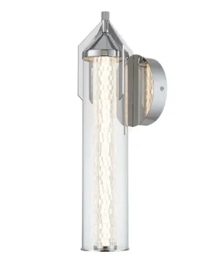 LED nástěnné světlo ESPADA, leštěný chrom, Ø 16 cm, kov IP44 Novinka