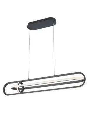 Závěsné LED světlo DENMARK, matná černá, délka 107 cm, kov Horká Nabídka