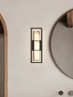 LED venkovní nástěnné svítidlo BLAKLEY černá/alabastrová výška 41 cm IP44 Vysoce Kvalitní