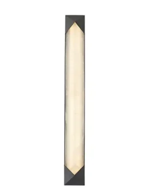 Jen Po Omezenou Doba LED nástěnné světlo CAESAR, bronzová, výška 64 cm, kov/alabastr