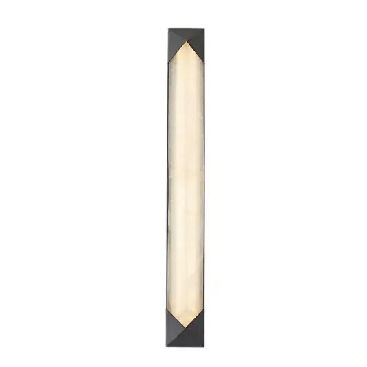 Jen Po Omezenou Doba LED nástěnné světlo CAESAR, bronzová, výška 64 cm, kov/alabastr