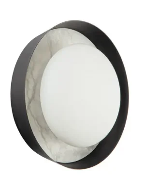 Vysoce Kvalitní LED nástěnné světlo ALONSO, bronzová, Ø 22 cm, kov/sklo/alabastr