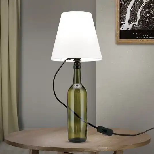 E27 objímka žárovky BOTTLE, černý kabel, délka 200 cm Nízká Cena