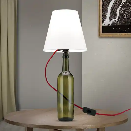 E27 objímka žárovky BOTTLE, kabel tmavě červený, délka 200 cm Rychlé Dodání