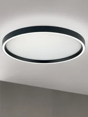Poslední Šance LED stropní svítidlo MASCA, černé, Ø 40 cm, CCT, kov, stmívatelné