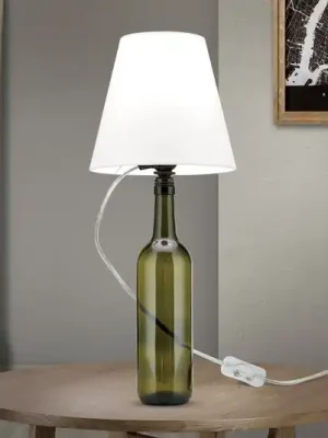 Vysoce Kvalitní E27 objímka žárovky BOTTLE, průhledný kabel, délka 200 cm
