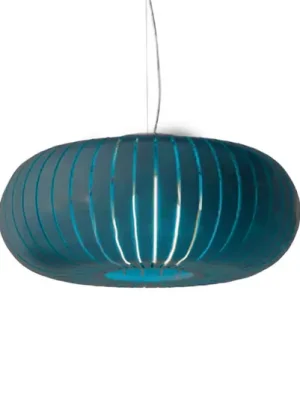 Kartell závěsné světlo Teresa, petrolová, Ø 50 cm, E27-LED Autentický