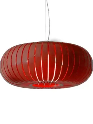 Kartell závěsné světlo Teresa, tmavě červené, Ø 50 cm, E27-LED Ověřený