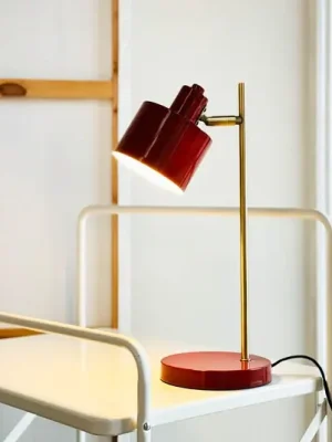 Dyberg Larsen stolní lampa Ocean, tmavě červená, výška 43 cm Autentický