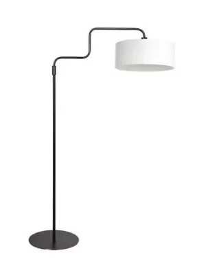 Stojací lampa Bloeba, černá/bílá, výška 165 cm, plátno Expresní Doručení