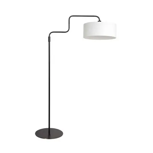 Stojací lampa Bloeba, černá/bílá, výška 165 cm, plátno Expresní Doručení