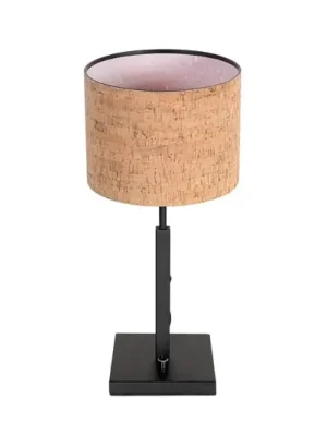 Top Prodej Stolní lampa Stang, černá/hnědá, výška 40 cm, korek