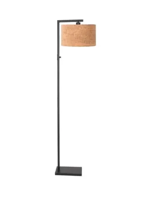 Stojací lampa Stang, černá/hnědá, výška 160 cm, korek Omezená Nabídka