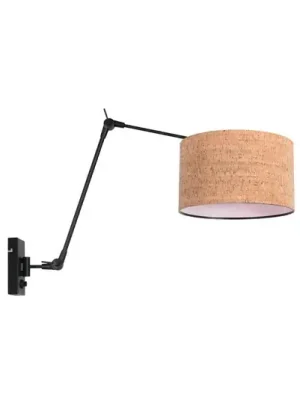 Finální Výprodej Nástěnné světlo Prestige Chic černá/hnědá, výška 90 cm, korek