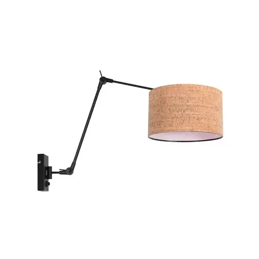Finální Výprodej Nástěnné světlo Prestige Chic černá/hnědá, výška 90 cm, korek