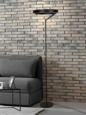 LED stojací lampa Mykty, černá, výška 170 cm, kov, 2 ramena, CCT Akce