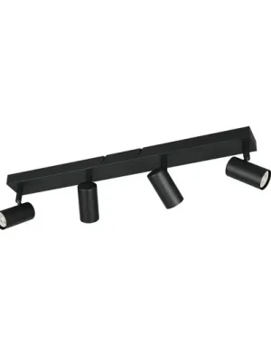 Finální Výprodej Bodovka Taryn, matná černá, délka 62 cm, 4křídlá, Mini-GU10