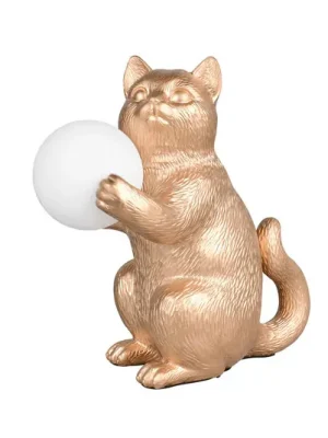 Top Prodej Stolní lampa Gatio, zlatá barva, výška 30 cm, umělá pryskyřice, G9