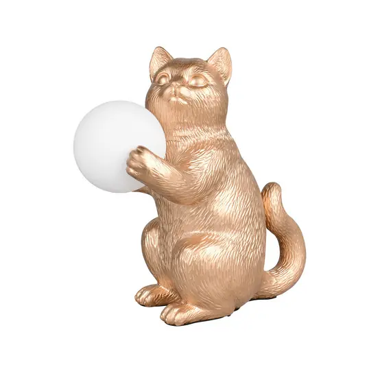 Top Prodej Stolní lampa Gatio, zlatá barva, výška 30 cm, umělá pryskyřice, G9