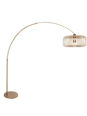 Stojací lampa Sparkled Light bronzová/hnědá, 240 cm, dřevo Nejlepší Volba