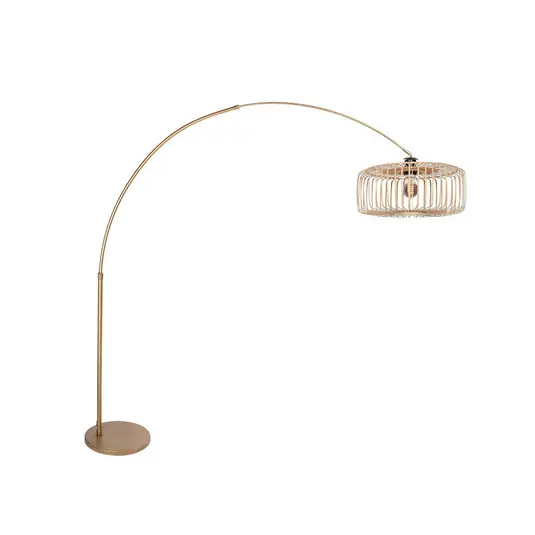 Stojací lampa Sparkled Light bronzová/hnědá, 240 cm, dřevo Nejlepší Volba