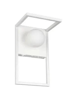 Originální LED nástěnné světlo Arola, matná bílá, šířka 17 cm, kov