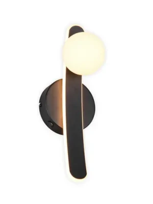 LED nástěnné světlo Napoli, matná černá, výška 34 cm, kov CCT Must-Have