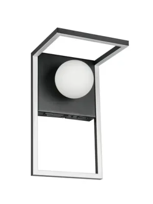 Levný LED nástěnné světlo Arola, matná černá, šířka 17 cm, kov