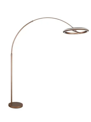 Poslední Šance LED stojací lampa Amador, kávově hnědá, výška 205 cm, kov