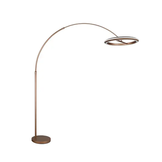 Poslední Šance LED stojací lampa Amador, kávově hnědá, výška 205 cm, kov
