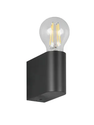 Zlevněný Koupelnové světlo nástěnné Pratella, šířka 4 cm, černá, plast IP44