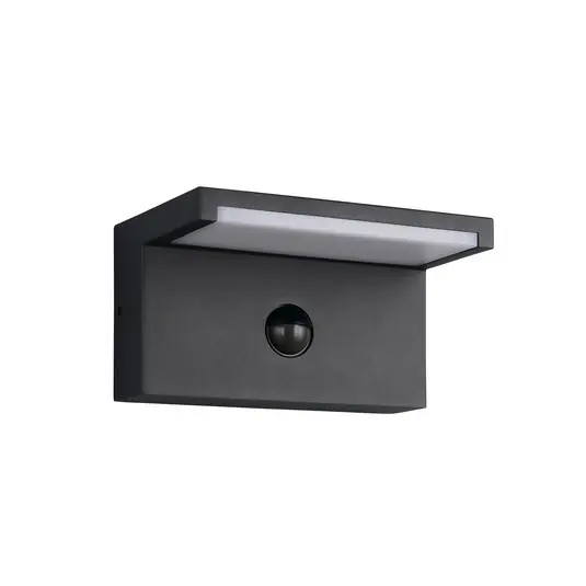 Akční Nabídka LED venkovní nástěnné svítidlo Ravi, antracitová, šířka 18 cm, senzor, IP54