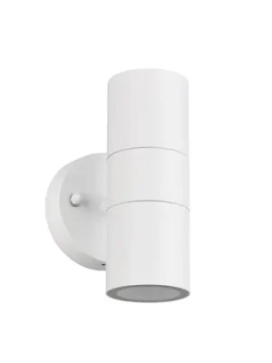 Venkovní nástěnné svítidlo Turia, matná bílá, výška 16 cm, kov Must-Have