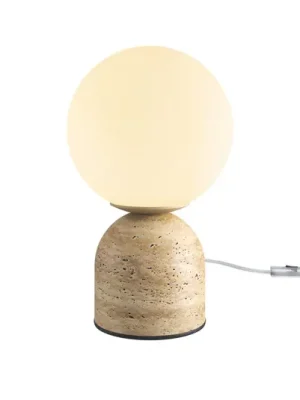 Objednat Nyní Stolní lampa Maytoni Tavo, béžová, kámen/sklo, výška 25 cm