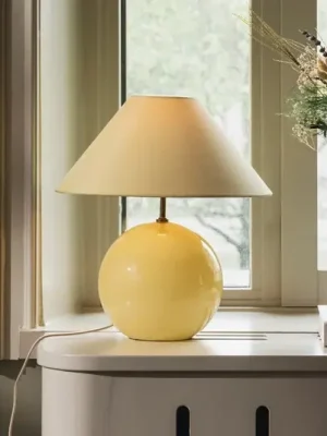 Nízká Cena Globen Lighting stolní lampa IRIS, žlutá/žlutá, výška 39 cm