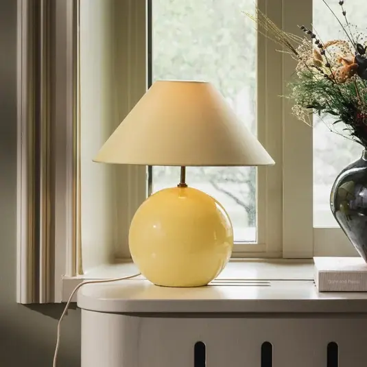 Nízká Cena Globen Lighting stolní lampa IRIS, žlutá/žlutá, výška 39 cm