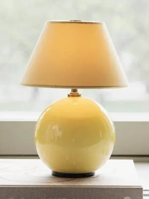 Cenová Bomba Globen Lighting Akumulátorová stolní lampa IRIS, žlutá/žlutá, výška 23 cm