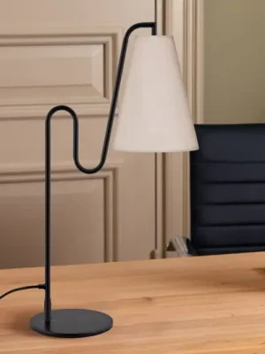 Globen Lighting stolní lampa Lou, černá/bílá, výška 55 cm Nová Kolekce