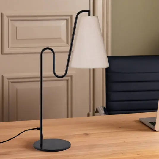 Globen Lighting stolní lampa Lou, černá/bílá, výška 55 cm Nová Kolekce