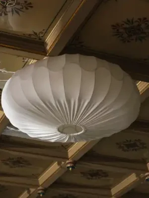 Globen Lighting Stropní světlo BLADVERK, bílé, Ø 70 cm, textil Vysoce Kvalitní