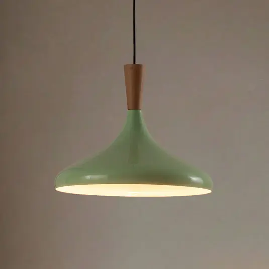 Levný Závěsné světlo Chris, mátově zelené/bílé, Ø 35 cm, kov