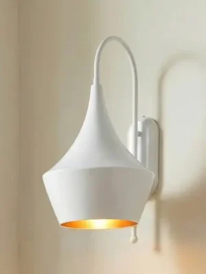 Nástěnné světlo Olaf, bílé, kov, výška 48 cm Nejlepší Volba